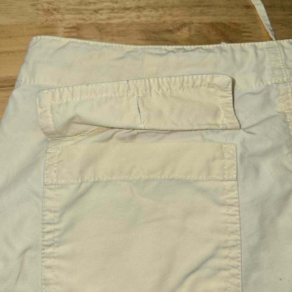 Y2k Old Navy Low Rise Cargo Capris Womens Size 4 Butter Yellow 100% Cotton - Picture 3 of 8